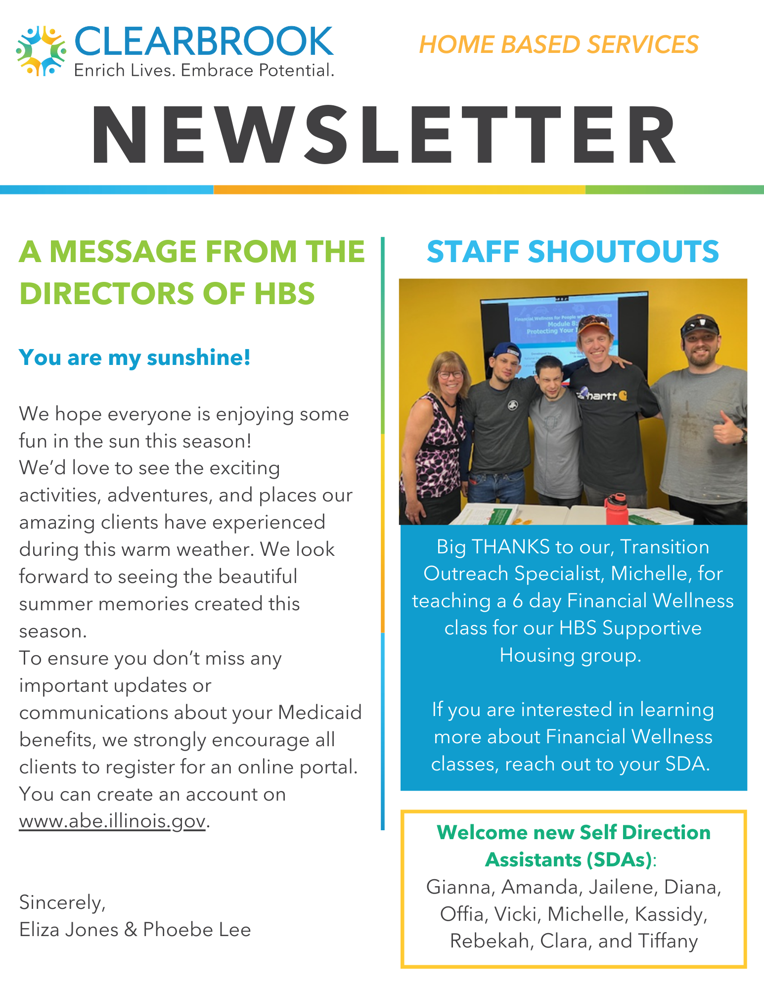 Home Base Services Program Newsletter